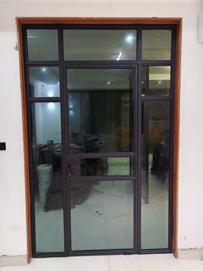 Framed Glass Doors — Tech1 Wood Works Accra