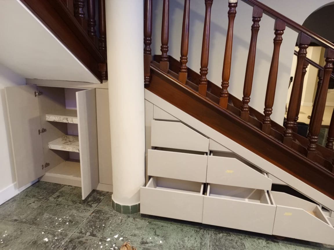 Under-Stair Storage — Tech1 Wood Works Accra